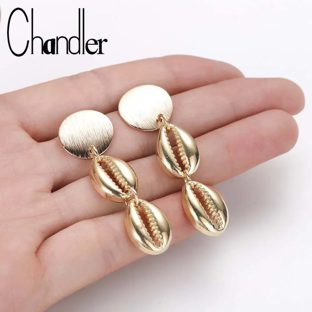 Chandler-Fashion-Beach-Cowrie-Shell-Dangle-Earring-For-Women-Conch-Metal-Brincos-2019-Fashion-Summer-Jewelry