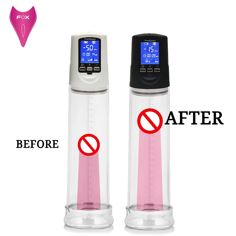 Skup USB LCD ekran pompka do penisa s Man mechaniczny Penis powiększenie mężczyźni elektryczna pompka do penisa powiększalniki szkolenia Penis przedłużyć duże Sex zabawki