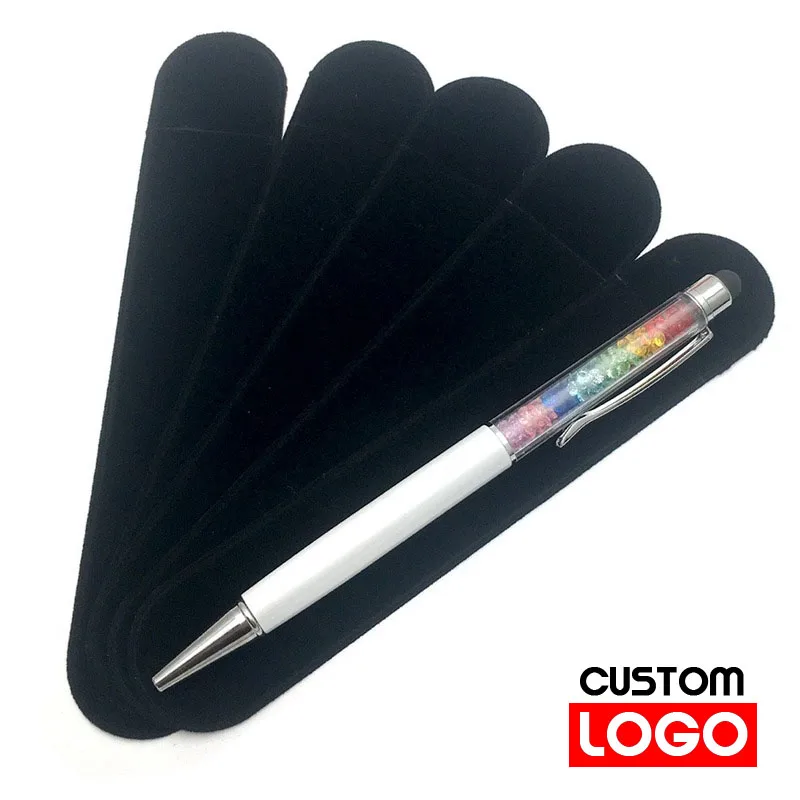 50PcslotVelvetPenPouchFountainPenCaseSinglePencilBagRetro