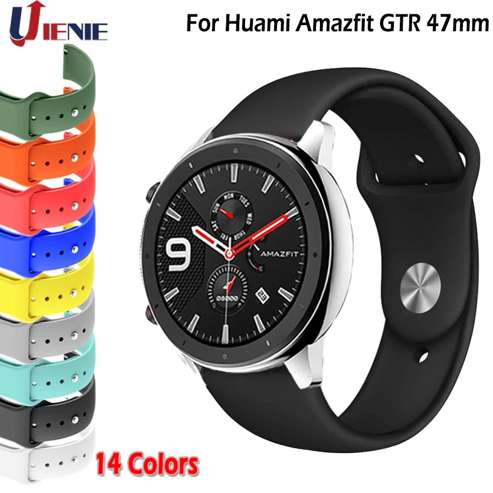 Силиконовый ремешок для часов Huami Amazfit GTR 47 мм/Stratos 3 2 2S браслет Samsung Galaxy 46 мм/Gear