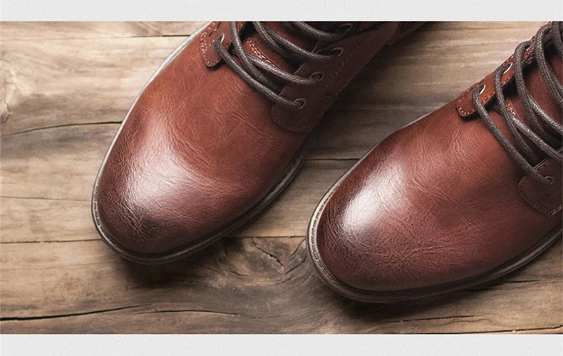 Misalwa/Мужские ботинки в британском стиле наивысшего качества оригинальные базовые кожаные ботинки на шнуровке зимние модные мужские ботинки Большие размеры 39-48