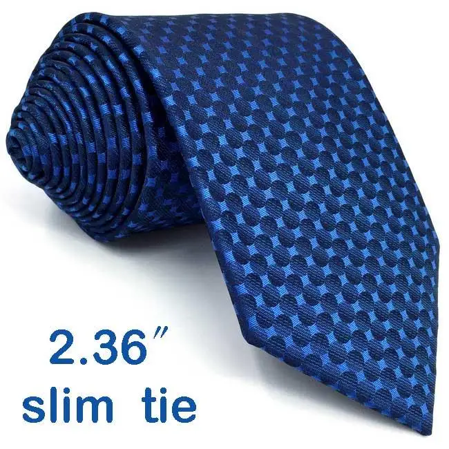Skinny Size Tie F25 одноцветное синие галстуки для Для мужчин классические длинные 6" карманное квадратное Бизнес темно - Цвет: Skinny Size Tie