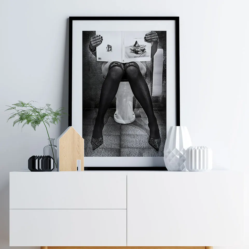Catching-Up-On-Reading-Poster-Photography-Canvas-Painting-Black-Whit-Wall-Art-Pictures-For-Living-Room