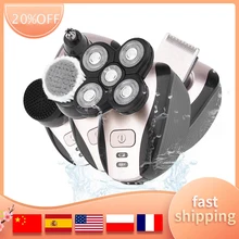 

Professional 4D Electric Shaver 5 In 1 Washable And Adjustable Beard Trimmer 5 Blades Rechargeable Safety Shaver Razor For Men