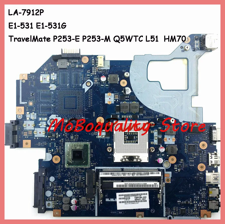 

Q5WVH LA-7912P для ACER E1-531 V3-571 E1-571G NBC1F1100 SJTNV материнская плата для ноутбука HM70 материнская плата DDR3 Полная проверка