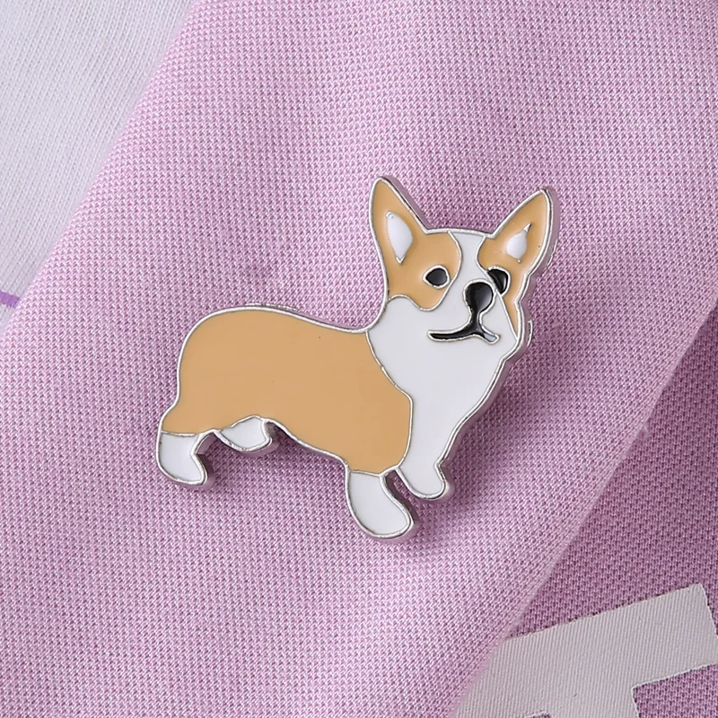 Large Animal Dog Brooch Chow Pins Pendant Badge Corgi Brooch Best