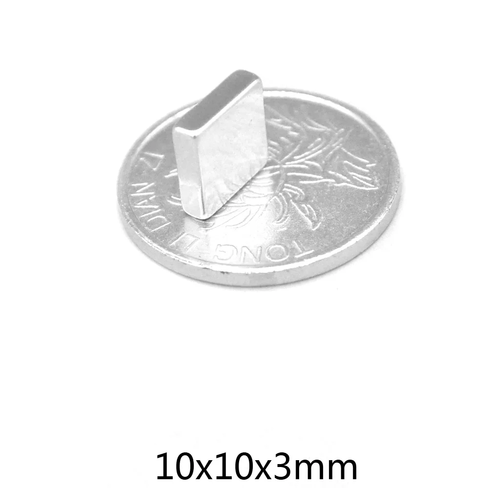 10~200pcs 10x10x3 mm Quadrate  Powerful Magnets 10x10mm Neodymium Magnet N35 10x10x3mm Block Permanent Magnet Strong 10*10*3 mm