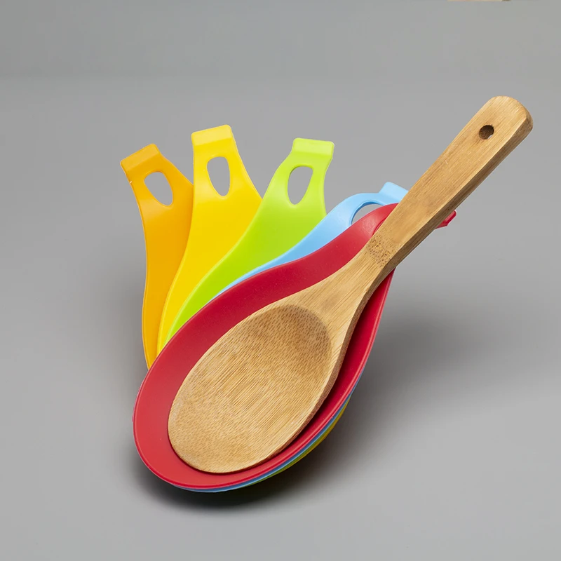 1pcs Silicone Heat Resistant Spoon Fork Mat Rest Utensil Spatula Holder Pad Tray Kitchen Cooking Tool Accessory 5z | Дом и сад