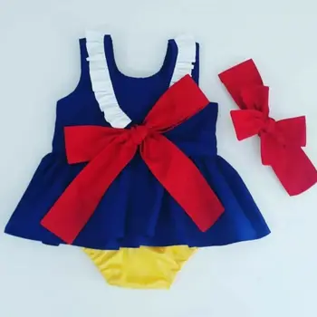 

Baby Baby Meisje Boog Mooie Bodysuits Of Kleding Set Tops Shorts Outfit Set 6-24Months