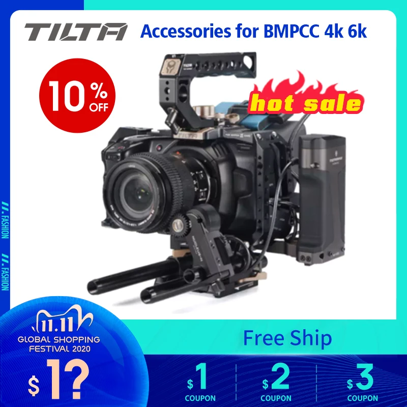 Держатель для жесткого диска TILTA BMPCC4K/6K с полным корпусом черный аксессуары tilta bmpcc