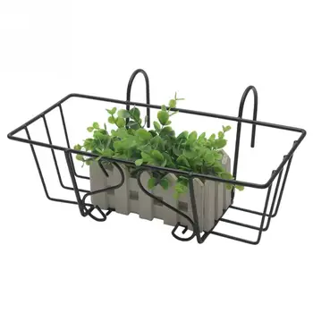 

Porch Balcony Rack Display Stand Multifunction Storage Hanger Home Durable Hanging Railing Flower Pot Holder Planter Baskets