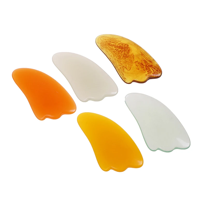 

1PCS Neck Massager Guasha Board SPA Scraper For Face Leg Back Arm Beauty Massage Tool Resin Guasha Scraping Face Thinning Tool