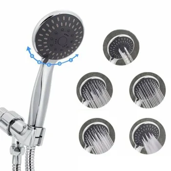 

ABS Handheld Rain Shower Head Caddy Multi Function Massage Spa Detachable Shower Head Home Bathroom Showering Head