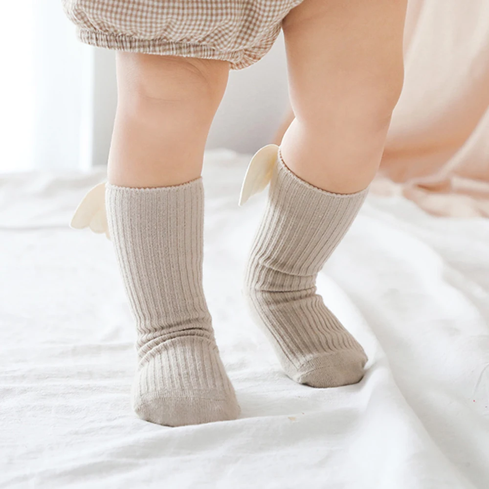 Модные Детские дизайнерские носки с крыльями ангела для мальчиков и девочек, милые носки для ног, аксессуары для маленьких детей