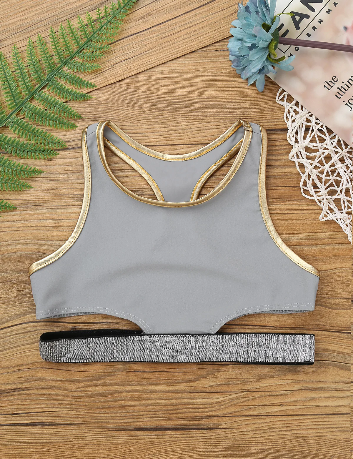 Kids Girls Sleeveless Workout Tanks Tops Ballet Dance Stage Crop Top Fashion Round Neck Stretchy Girls Underwear Tank Tops