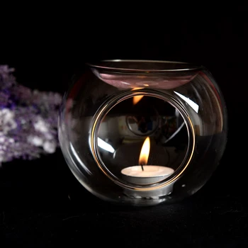 

Diameter=10cm 64pcs/pack Glass Incense Burner Candle Holder Household Incense Burner Essential Oil Lamp Glass Aroma stove