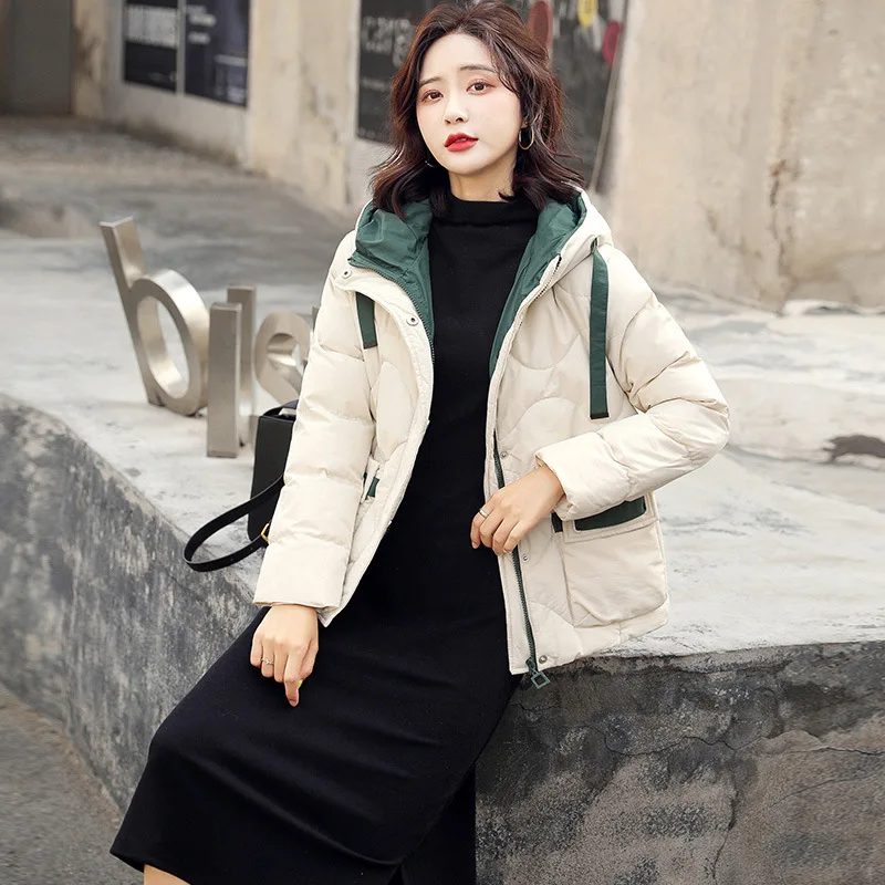 

2019 New Style Fashion Cotton Coat Women's Short Green Short WOMEN'S Dress Sale Students off Season Short-height