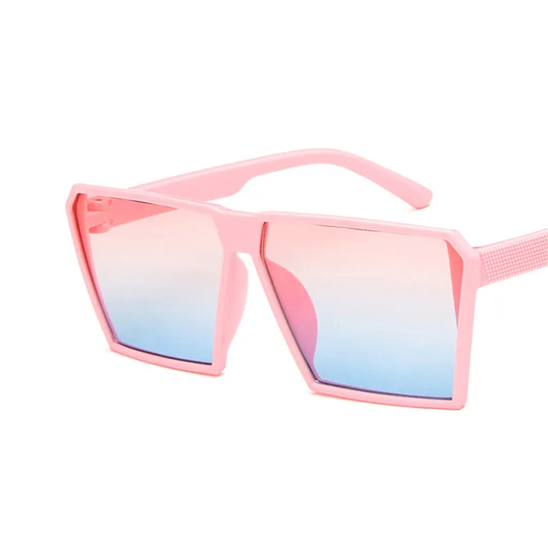 RBRARE Classic Square Sunglasses Girls Boys Colorful Mirror Children Glasses Concave Shape Personality Anti-UV Street Beat Kid cute sunglasses Sunglasses