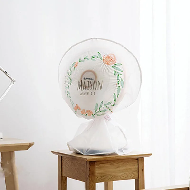 M/L Electric Fan Dust Cover Peva Durable Simple Printed All-Inclusive Floor Fan Protective Cover High Quality Household Dustpro