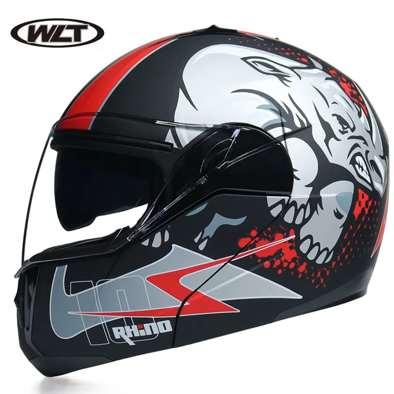 Флип moto rcycle шлем с двойным щитком full face высококачественный шлем DOT утвержден moto cascos moto ciclistas capacete - Цвет: 4