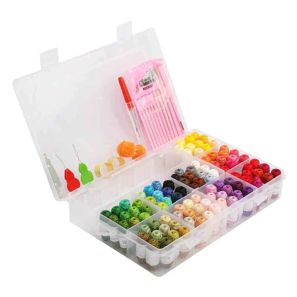 Stitch Kits Embroidery Thread With Organization Box Cross Kit Embroidery Thread Sewing Thread String Kit