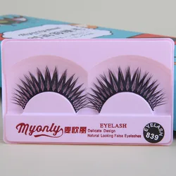 Makeup  Eyelashes839 Natural Thick Cross Curling Lengthened Thick Black Stage Big Eye Makeup Dance Performance Lashes Wholesale