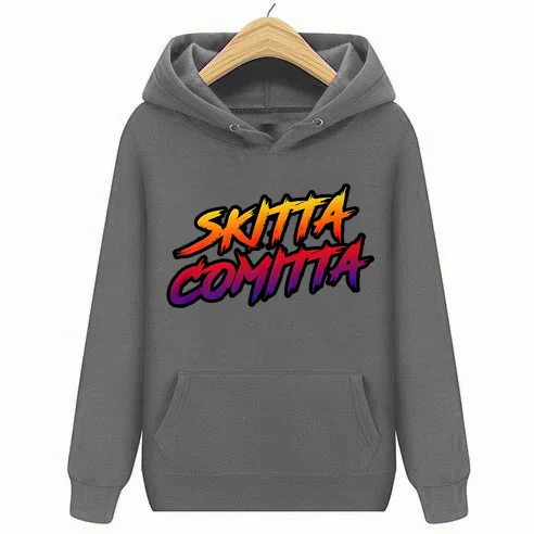 Темно-серый Оригинальные толстовки с капюшоном Skitta Comitta Merch - Цвет: Темно-серый