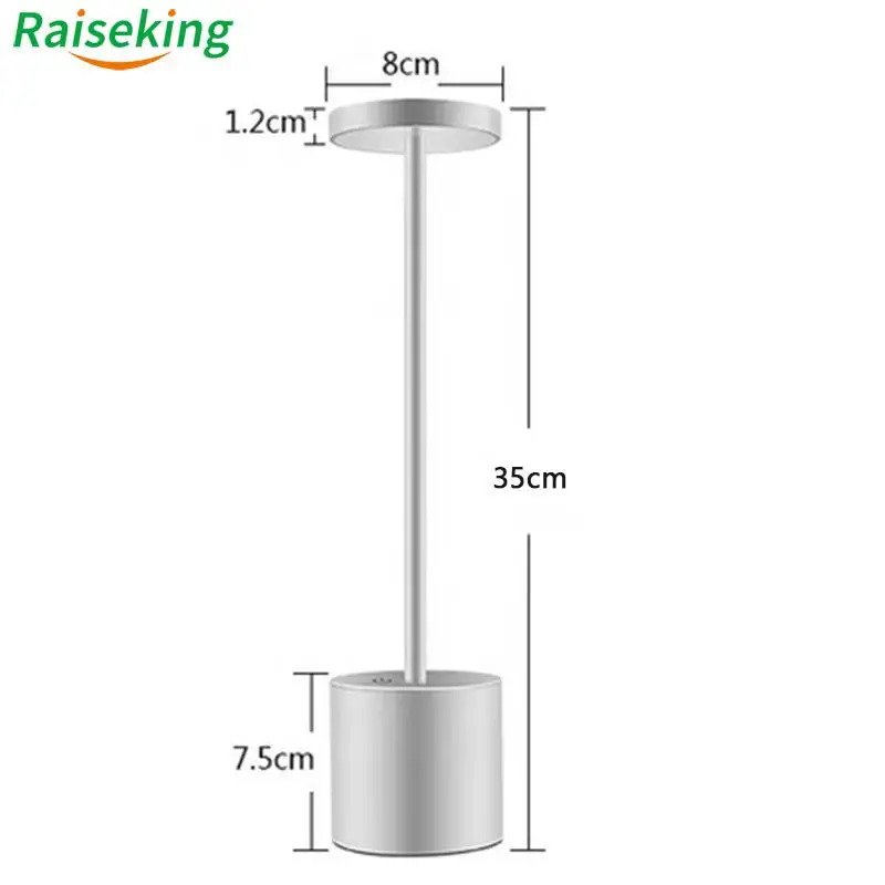Modern Aluminium Led Dimmable Restaurant Cordless Table Lamp With Usb Rechargeable 5200ma Battery For Hotel Ktv Bar Dinning Room