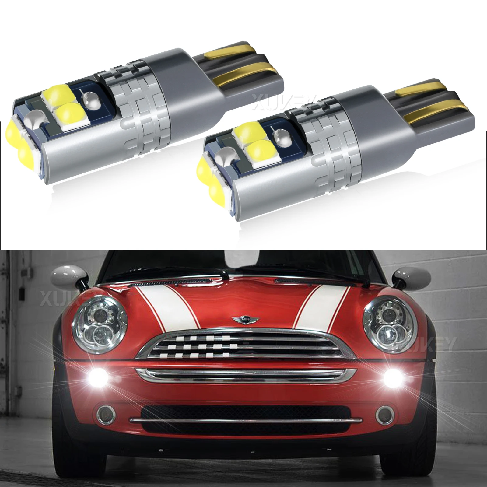 

For Mini Cooper R50 R53 R56 2000-2014 Xenon White LED Car Side Light sidelights Bulbs Auto Lighting Upgrade Parking Lamp T10 194