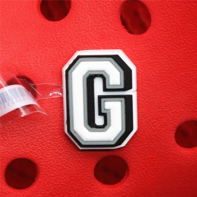 Original PVC Shoe Buckle Accessories DIY Combination English Alphabet Shoes Decoration Jibz for Croc Charms Bracelets Kids Gifts U165-G