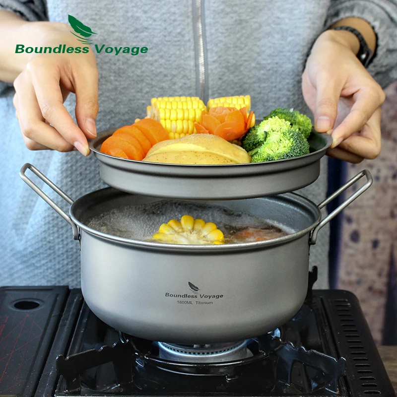 Outdoor Cooking Pots Titanium, Titanium Soup Pot, Titanium Cook Pot