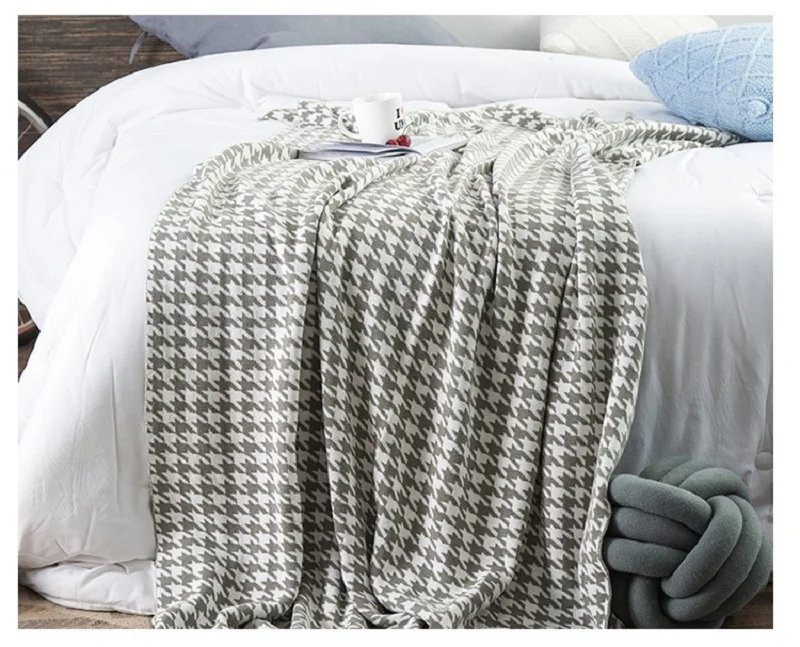 Хлопчатобумажный трикотажный диван для сна, отдыха Одеяло фотографического специальный Полотенца Одеяло; мягкие; невесомые; модные, удобные и прочные