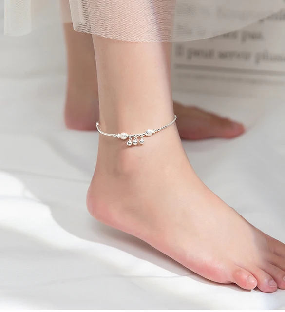 925 Sterling Silver Chain Anklets Delicate 925 Sterling Silver