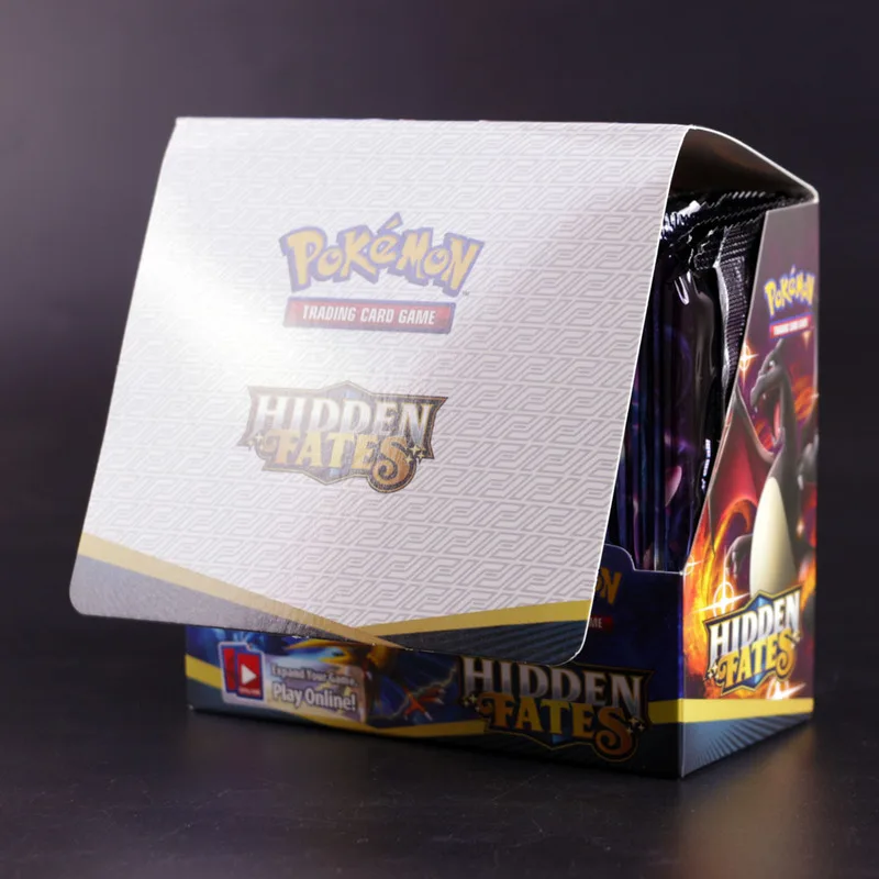 324 шт Pokemon карты солнце и луна скрытый Fates Booster Box Коллекционная торговая карточная