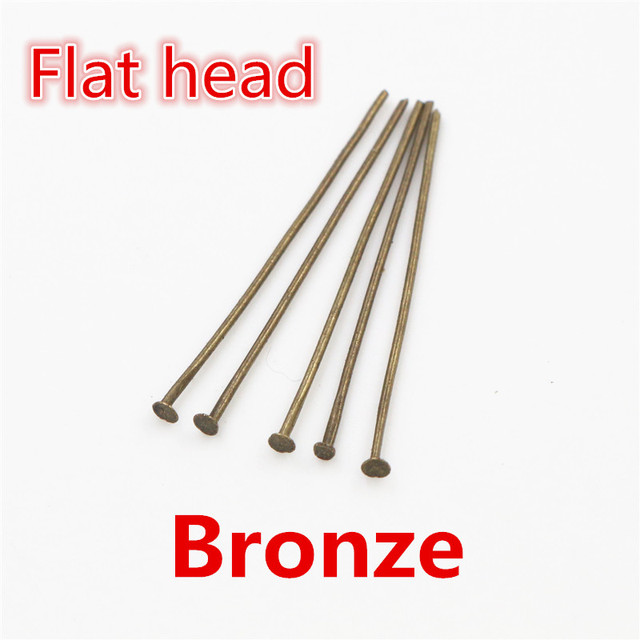 16 20 25 30 35 40 45 50mm Flat Head/Ball Head/Eye Head Pins Metal Headpins For Jewelry Findings Making DIY Supplies