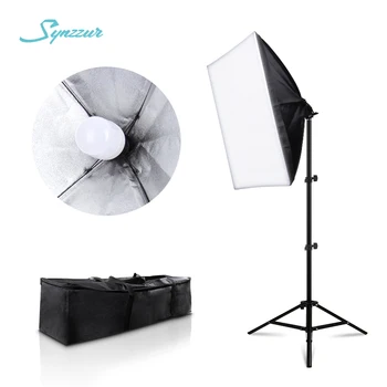 

Profesional Soft Box Studio Light For Photography Accesorios With Adjustable 2m Tripod 58w Led Light Bulb Softbox Light Kit