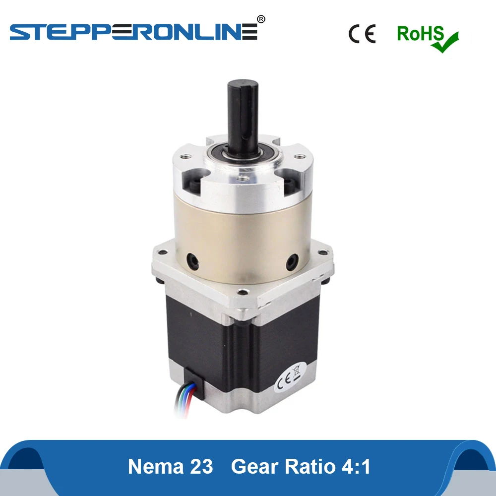 

Nema23 Stepper Motor Gear Ratio 4:1 Planetary Gearbox 57 Motor Extruder 2.8A L=56mm Nema 23 Stepping Motor