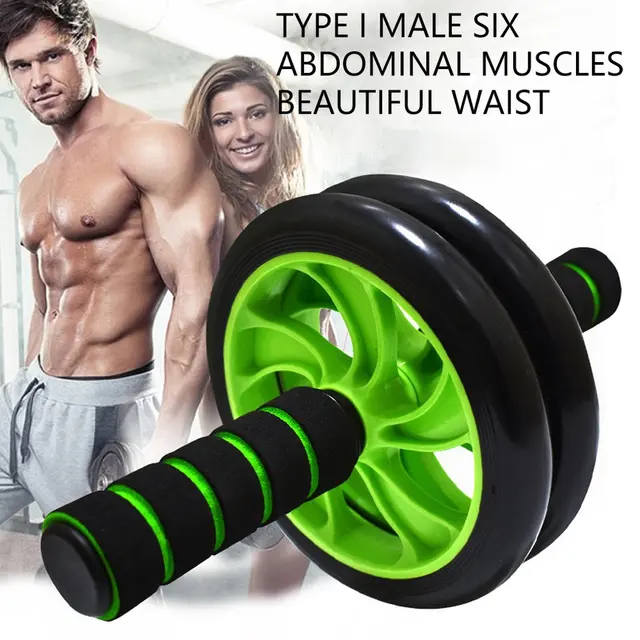 US $11.78 2019 Double-wheeled Updated Ab Abdominal Press Wheel Rollers Crossfit Gym Exercise Equipment for Bo