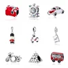 Original 100% 925 Sterling Silver Charm Bead Travel Bus Motorcycle Ferris Wheel Charms Fit Bracelets Women Diy Jewelry ► Photo 1/6