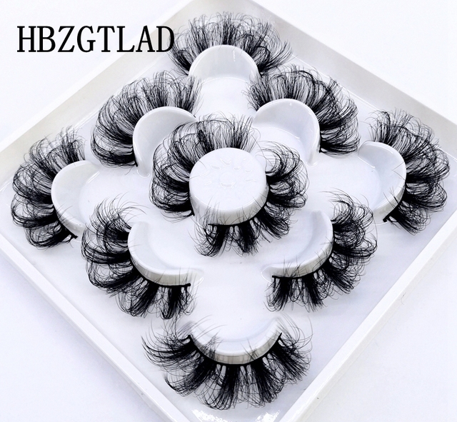 5 pairs 3D mink false eyelashes natural makeup eyelash extension long cross volume soft fake eye lashes winged faux cils