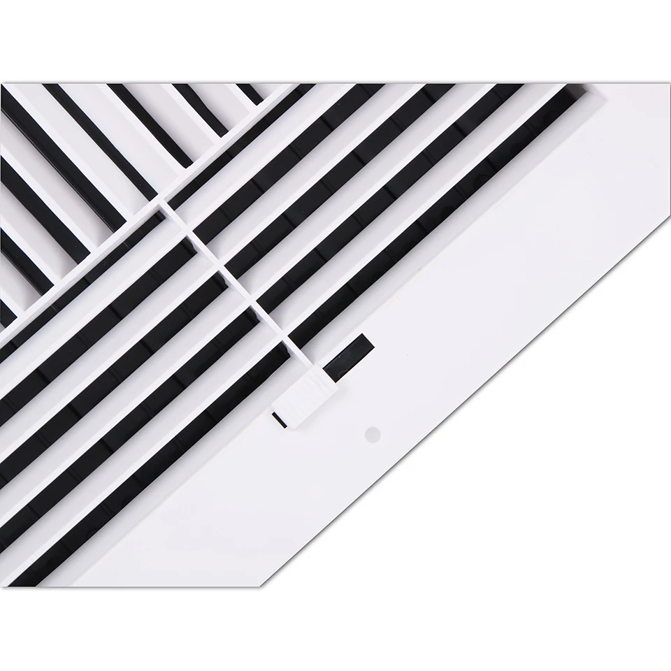 4-Way W1" x H10" яркий белый готовой пластиковой боковины/потолочный регистр решетка воздуха вентиляционное оборудование