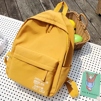 

Large Capacity Simple Candy Color Outdoor Package Oxford Casual Travel Shoulder Bag Zipper Student Backpack for Teenage Girl2020