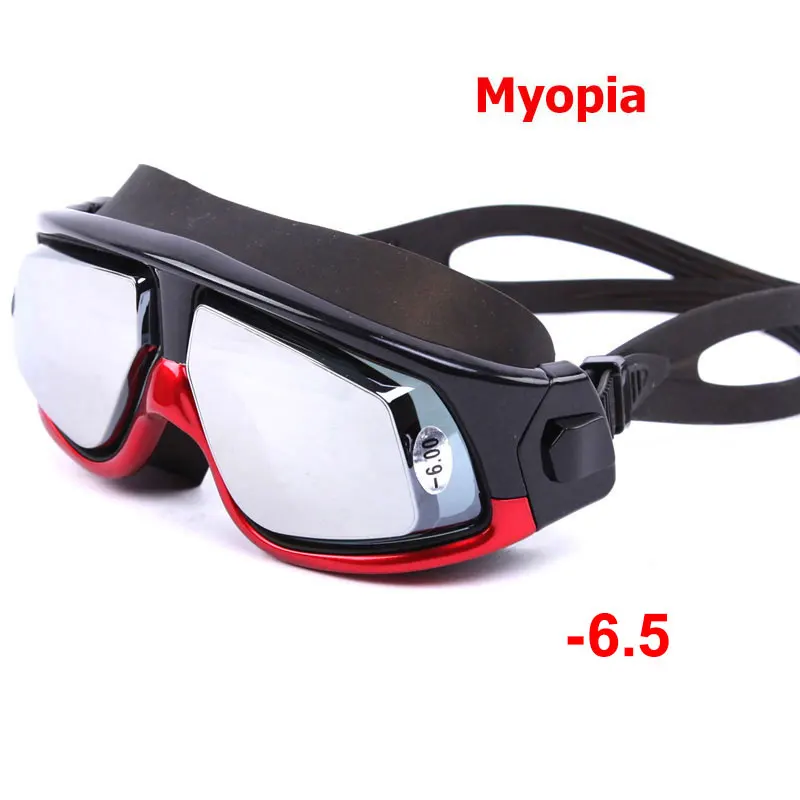 Men women Swimming Anti Fog UV Protection Diopter Swim Goggles with Prescription Waterproof Large Frame Myopia swimming Glasses 3