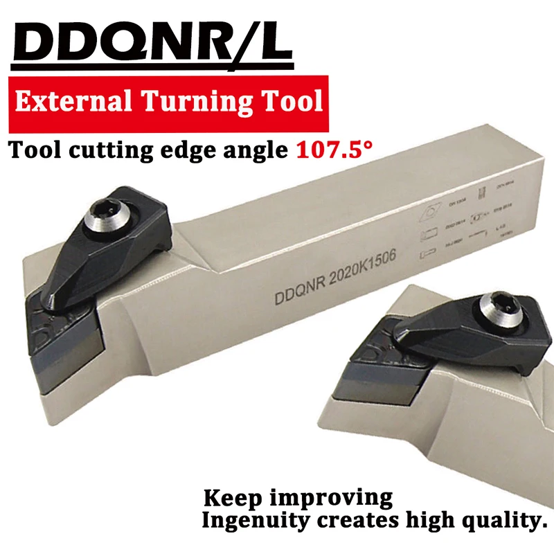 

1PCS DDQNR DDQNL Lathe Cutter External Turning Tool Holder Lathe Tool Holder DDQNR2020K15 DDQNL2020K15 CNC Lathe Tools