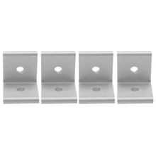 

4 Pcs L Corner Bracket, Connector Corner Angle Bracket Connection Joint For Aluminum Profile (Silver)