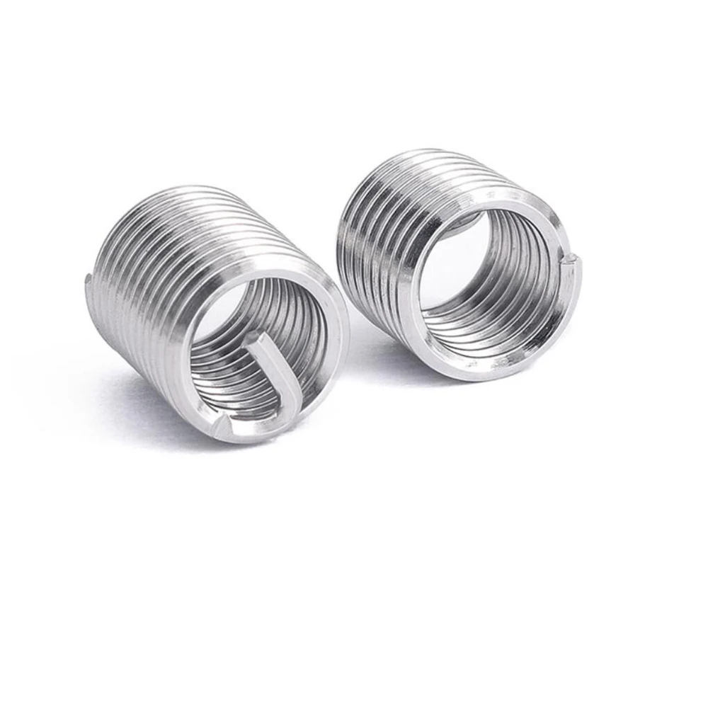 20pcs Stainless Steel M8 Self Tapping Thread Insert Screw Bushing M8*1.25*15mm  302 Slotted Type Wire Thread Repair Insert - Threaded Insert - AliExpress