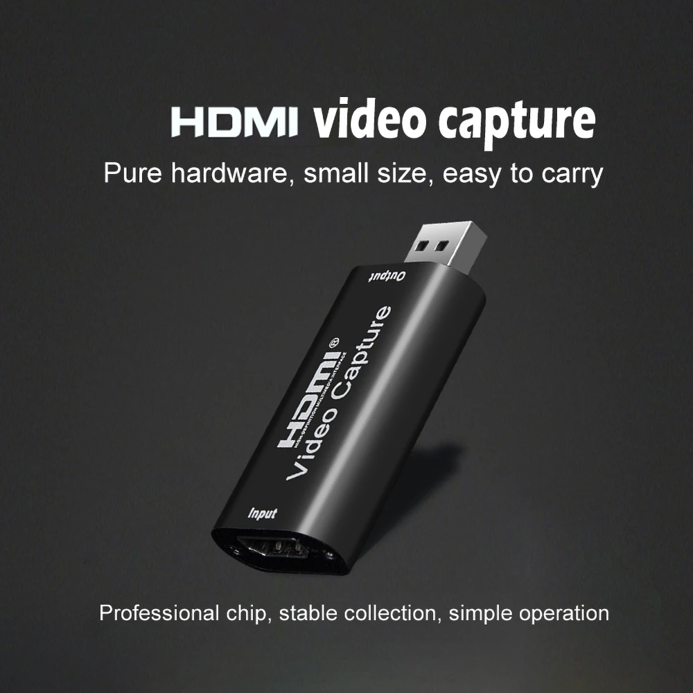 Карта видеозахвата HDMI к USB 2 0 Mini 4K 1080P игровая записывающая коробка для PS4 игр Youtube