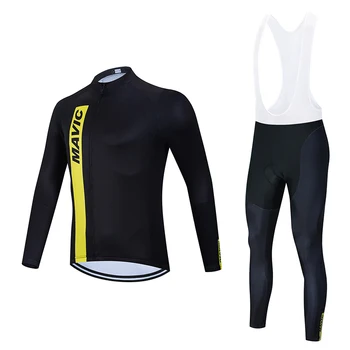 

2020 Mavic Pro Team Winter Long Sleeve Bicycle Suit Set Mountain Bike Bicycle Clothing Uniform Wool Bike Maillot Ropa Ciclismo