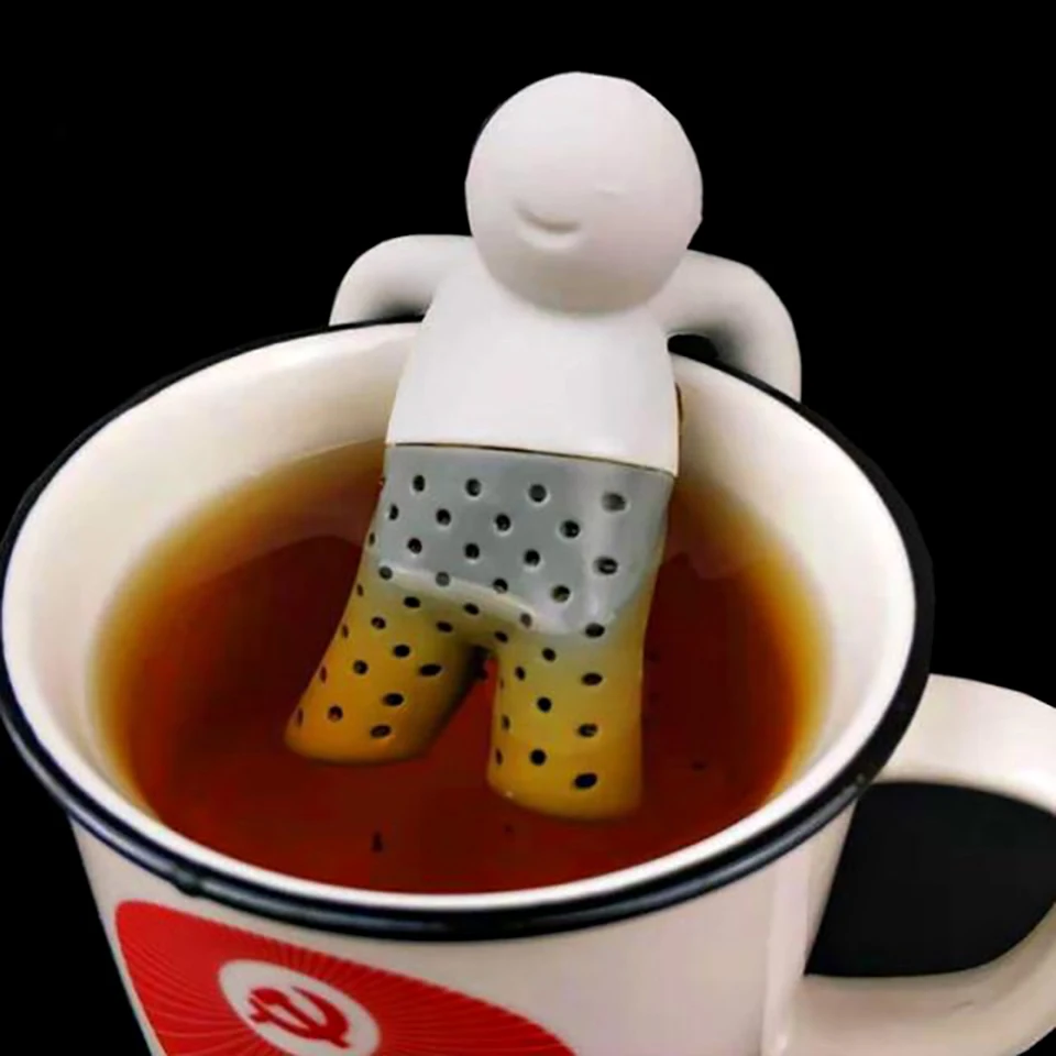 Для ванны Mister tea диффузор чайные пакетики силиконовый ситечко для заварки чая диффузор для чая забавные креативные кофейные кухонные аксессуары