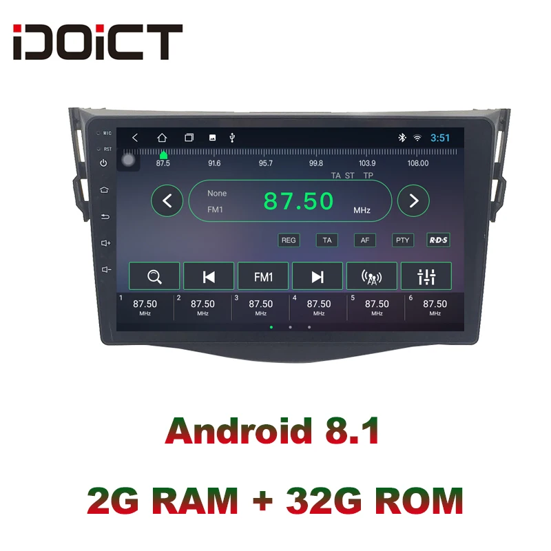 Автомобильный DVD-плеер IDOICT Android 8 1 IPS экран 2 ГБ + 32 GPS-навигация мультимедийный